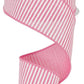 2.5" Pink & White Thin Stripe Ribbon - Designer DIY