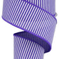 2.5" Purple & White Thin Stripe Ribbon - Designer DIY