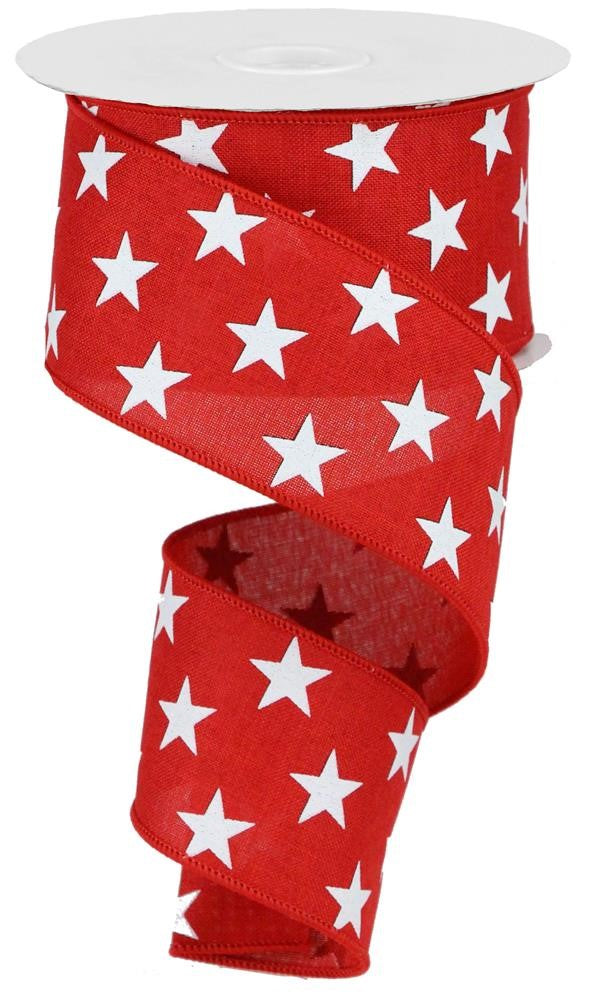 2.5" Red Star Ribbon - Designer DIY