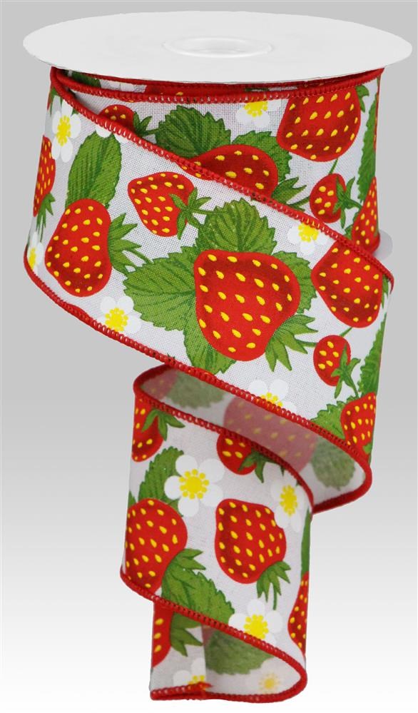 2.5" Strawberry Ribbon - Designer DIY