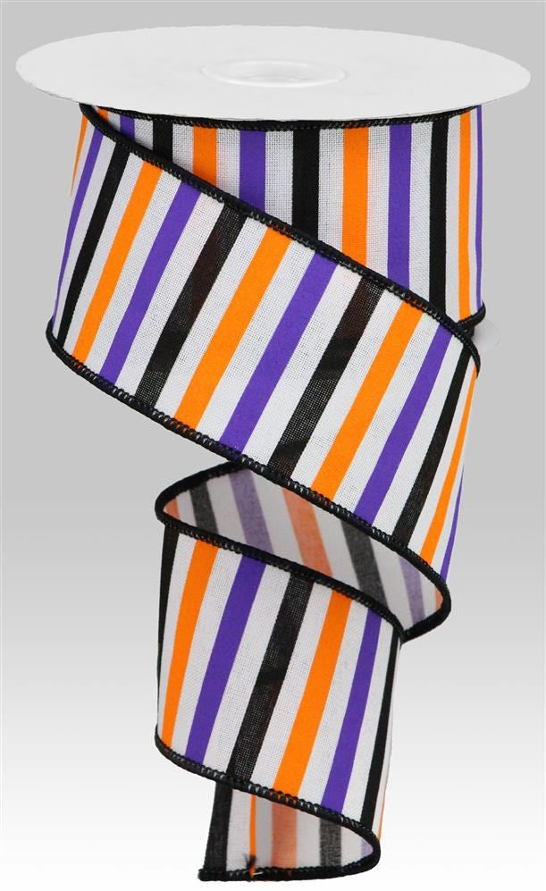 2.5" Halloween Stripe Ribbon - Designer DIY