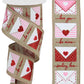 2.5" Valentine Love Letter Ribbon | Natural - Designer DIY