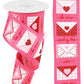 2.5" Valentine Love Letter Ribbon | Hot Pink - Designer DIY