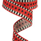 1.5" Heart Stripe Ribbon | Red & Black - Designer DIY