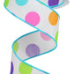 1.5" Multicolored Polka Dot Ribbon - Designer DIY