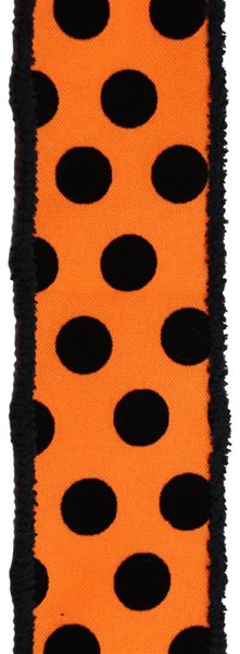 2.5" Orange with Black Dot Ribbon - Designer DIY