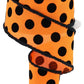 2.5" Orange with Black Dot Ribbon - Designer DIY