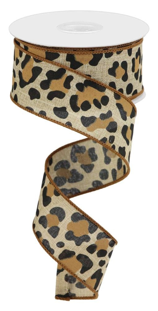 1.5" Leopard Print Ribbon - Designer DIY
