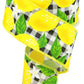 2.5" Lemon Black & White Check Ribbon - Designer DIY