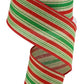 2.5" Christmas Stripe Ribbon - Designer DIY