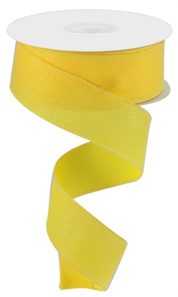 1.5" Yellow Glitter Ribbon - Designer DIY