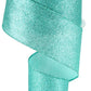 2.5" Turquoise Glitter Ribbon | Ice Blue - Designer DIY