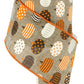 4" Patterned Pumpkin Ribbon | Brown, Orange, Cream - Designer DIY