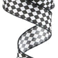 1.5" Black & White Harlequin Ribbon - Designer DIY