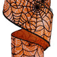 2.5" Orange with Black Velvet Web Ribbon - Designer DIY