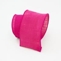4" Pink Burlap DESIGNER Ribbon - Designer DIY