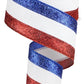 2.5" Patriotic Glitter Stripe Ribbon - Designer DIY