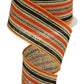 2.5" Burlap Stripe Ribbon | Black & Orange - Designer DIY
