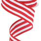 1.5" Red & White Stripe Ribbon - Designer DIY