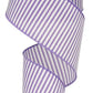 2.5" Light Purple & White Thin Stripe Ribbon - Designer DIY