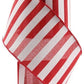 4" Red & White Stripe Ribbon - Designer DIY