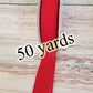 2.5" Red Solid Ribbon | 50 Yards Roll