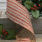 4" Red & White Natural Stripe DESIGNER Ribbon - Designer DIY