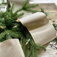 4" Natural Glitter Linen DESIGNER Ribbon - Designer DIY