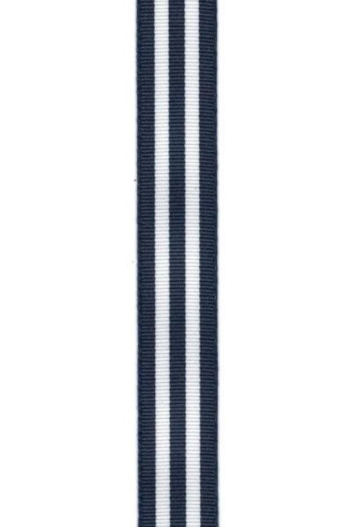 1" Navy Stripe DESIGNER Ribbon | 25 YARDS - Designer DIY