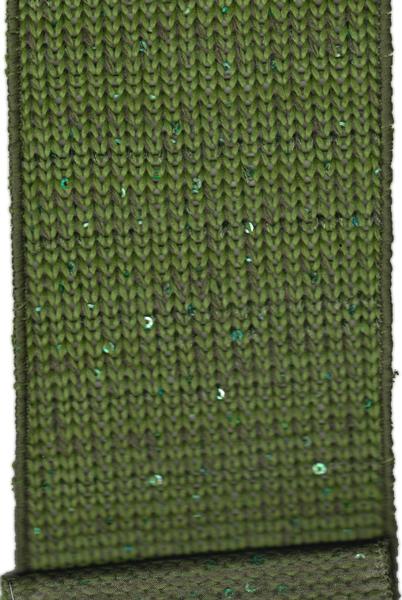 4" Green Knit DESIGNER Ribbon - 5 Yards - Designer DIY
