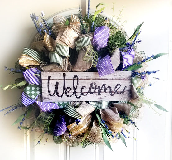 Lavender Mesh Wreath - Designer DIY