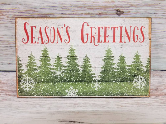 Season's Greetings Wood Sign - Designer DIY