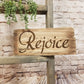 Rejoice He Lives Religious Wood Sign - Designer DIY
